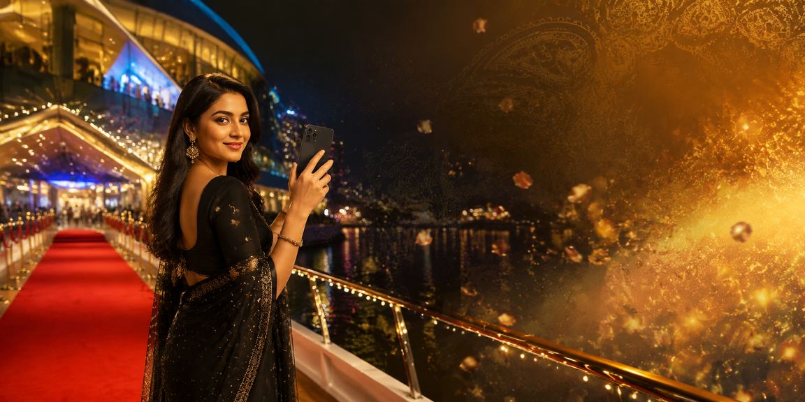 A Bangladeshi model in Dhaka viewing vip88 promotions on mobile