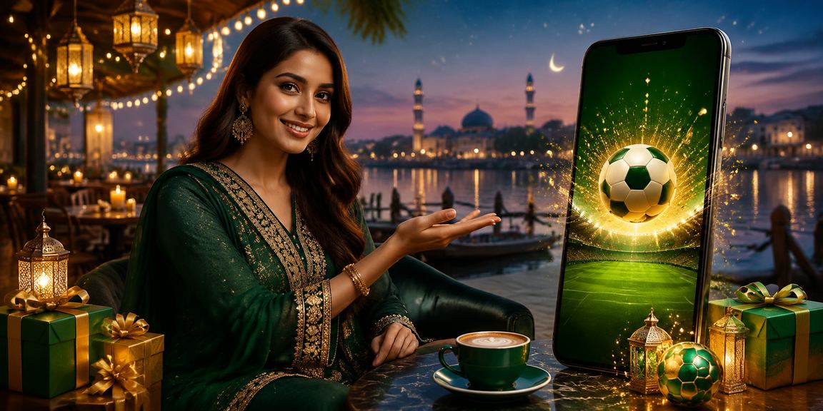A user in Mymensingh checking a casino promotion on mobile during Eid celebrations